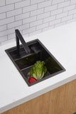 GB Stainless Steel Sink Single Basin Bar with Concealed Cover Plate Island Mini Vegetable Washing Basin